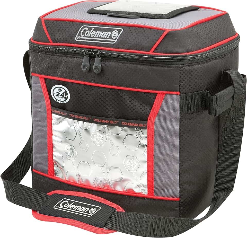 Coleman Soft Cooler Bag | Keeps Ice Up to 24 Hours | 30-Can Cooler with Adjustable Shoulder Straps | Great for Picnics BBQs Camping Tailgating & Outdoor Activities