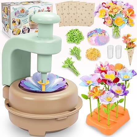Fabric Flower Bouquets Toys, DIY Craft Kits Toys for Kids - Flowers Market Toy, Build Your Flower Bouquet, Arts & Crafts for 4 5 6 7 8 Year Toddler Girl, Educational Activity Preschool B-Day Gifts