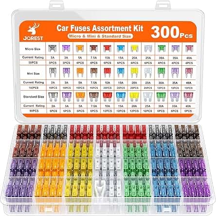 JOREST 300Pcs Car Fuse Assortment Kit